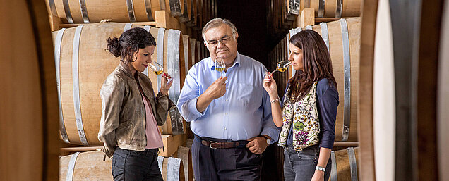 Maxime Trijol mit den Töchtern Anne-Sophie und Pauline Maxime Trijol | Cognac
